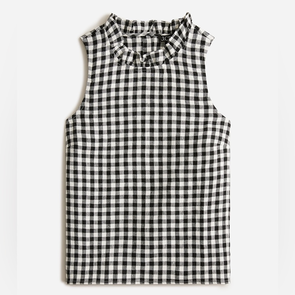 J. Crew Gingham Checkered Sleeveless Top